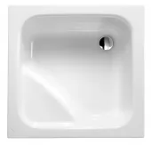 POLYSAN - VISLA hluboká sprchová vanička, čtverec 80x80x29cm, bílá 50111
