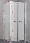 ARTTEC P-80 chrome - Pevná stěna 80 cm ke sprchovým dveřím COMFORT čiré sklo
