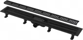 Podlahový žlab plastový s roštem, černá mat (APZ10BLACK-950M)