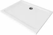 MEXEN/S - Flat sprchová vanička obdélníková slim 110 x 70, bílá + černý sifon 40107011B