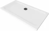 MEXEN/S - Flat sprchová vanička obdélníková slim 120 x 70, bílá + černý sifon 40107012B