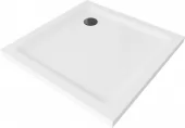 MEXEN/S - Flat sprchová vanička čtvercová slim 90 x 90, bílá + černý sifon 40109090B