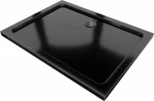 MEXEN/S - Flat sprchová vanička obdélníková slim 90 x 70, černá + černý sifon 40707090B