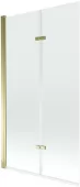 MEXEN - Castor vanová zástěna 2-křídlo 100x150 cm, transparent, zlato 892-100-002-50-00