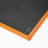 Černo-oranžová extra odolná olejivzdorná rohož Safety Stance Solid - 97 x 163 x 2 cm