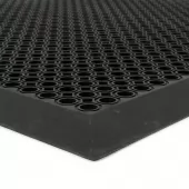 Černá gumová venkovní vstupní rohož s obvodovou hranou Octomat Mini - 90 x 150 x 1,2 cm