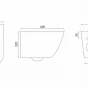 REA - Závěsná WC mísa včetně sedátka Carlo Mini Rimless Flat černá REA-C8936