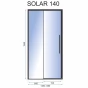 REA - Posuvné sprchové dveře Solar L/P 140 černé REA-K6359