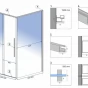 REA - Sprchový kout Solar 90x90 černá matná REA-K6412