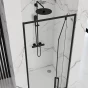 REA - Otevírací sprchové dveře Rapid Swing 90 černé REA-K6409