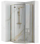 REA - Sprchový kout Diamond 90x90 zlatý REA-K4904