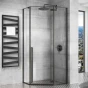 REA - Sprchový kout Diamond 90x90 černý matný REA-K5622