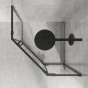 REA - Sprchový kout Diamond 90x90 černý matný REA-K5622
