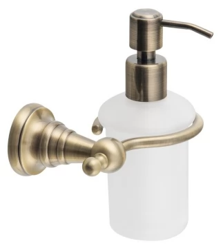 SAPHO - DIAMOND dávkovač mýdla, 200ml, mléčné sklo, bronz 1318-19