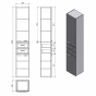 AQUALINE - ZOJA/KERAMIA FRESH skříňka vysoká 35x184x29cm, bílá 51220