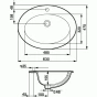 CERSANIT - Zápustné umyvadlo GAMMA 60 s přepadem K11-0012