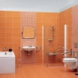CERSANIT - Madlo 75x80 s montáží do podlahy a stěny pro WC, pravé K97-037