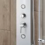 AQUALINE - TUSA sprchový panel, výška 1400, stříbrná SL680
