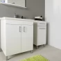 AQUALINE - VEGA skříňka spodní s košem 40x78x31cm, bílá VG078