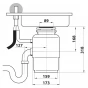 SAPHO - IN SINK dřezový drtič kuchyňského odpadu, 230V, 380W, pneu. spínač MODEL56