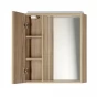 AQUALINE - ZOJA/KERAMIA FRESH galerka s LED osvětlením, 60x60x14cm, levá, dub platin 45027