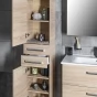 AQUALINE - VEGA skříňka vysoká 35x184x31cm, dub platin VG985