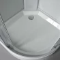 AQUALINE - AIGO čtvrtkruhový sprchový box 900x900x2040 bílý profil, čiré sklo YB93