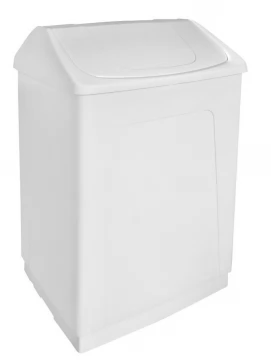 SAPHO - Odpadkový koš výklopný, 55 l, bílý plast ABS 14027