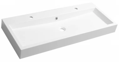 SAPHO - ORINOKO dvojumyvadlo, litý mramor, 100x42 cm, bílá OR101