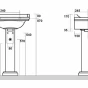 KERASAN - WALDORF universální keramický sloup k umyvadlům 60, 80 cm, bílá 417001