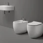 KERASAN - FLO WC mísa stojící, 36x51,5cm, spodní/zadní odpad, bílá 311601