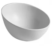 SAPHO - DOME OBLIQUO keramické umyvadlo na desku vysoké, Ø 44,5cm, bílá WH031