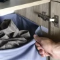 SAPHO - Prádelní koš do skříně 310x500x230, suchý zip, šedá UPK350