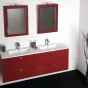 SAPHO - Koupelnový set MITRA 120, dvojumyvadlo, bordo KSET-007