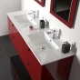 SAPHO - Koupelnový set MITRA 120, dvojumyvadlo, bordo KSET-007