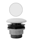 GSI umyvadlová výpust 5/4“, neuzavíratelná, keramická zátka, 5-65, bílá mat PVC09
