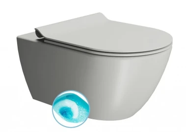 GSI - PURA závěsná WC mísa, Swirlflush, 36x55cm, cenere dual-mat 881517