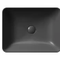 GSI - SAND/NUBES keramické umyvadlo na desku 50x38cm, černá mat 903726