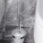 SAPHO - X-SQUARE WC štětka závěsná, mléčné sklo, chrom XQ301