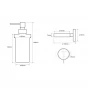 SAPHO - X-ROUND dávkovač mýdla 230ml, mléčné sklo, chrom XR101