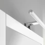 AQUALINE - KRONAS LED svítidlo, 6W, 230V, 400x40x100, IP44, plast, chrom KA400