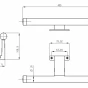 AQUALINE - KRONAS LED svítidlo, 6W, 230V, 400x40x100, IP44, plast, chrom KA400