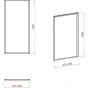 CERSANIT - KOUT ČTVEREC 90x90X190 TRANSPARENT SKLO S154-006+S154-008