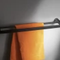 SAPHO - FLORI dvojitý držák ručníků 600, černá mat RF011/15