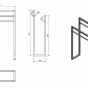 SAPHO - SKA stojan na ručníky 550x790x200, bílá mat SKA311