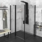 POLYSAN - ZOOM BLACK boční stěna 900, čiré sklo ZL3290B