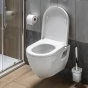 AQUALINE - APOLLO WC štětka závěsná, mléčné sklo, chrom 1416-08