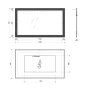 SAPHO - FLUT zrcadlo s LED podsvícením 120x70cm, bílá FT120