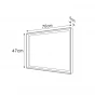 SAPHO - SORT zrcadlo s LED osvětlením 47x70cm, černá mat ST047