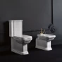 KERASAN - WALDORF WC kombi, spodní/zadní odpad, bílá-chrom WCSET04-WALDORF
